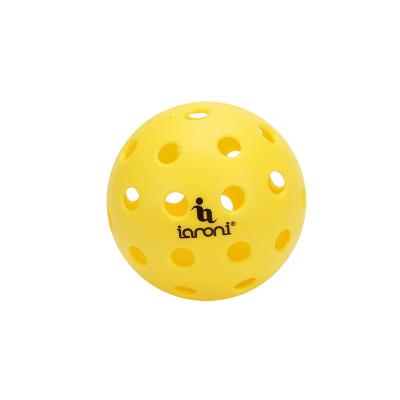 China Yellow PE Outdoor Fitness Pickleball Ball Injection Molding 74mm 6 PCs Per Bag Pickleball Balls for sale