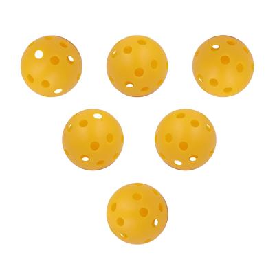 China PE IANONI 1 Bag of 6 Pickleball Balls 40 Holes Perforated Plastic Toy Durable Pickleball Balls for sale