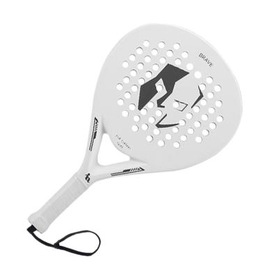 China PR660 Full Carbon Fiber White Beach Paddle Tennis 2022 New Racket Paddle for sale