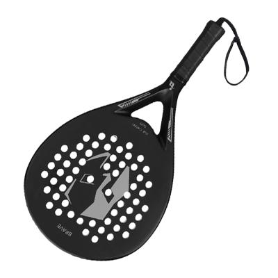 China Sports Black Indoor And Outdoor EVA Carbon Fiber Tennis Paddle Racket Full Paddle Tennis for sale