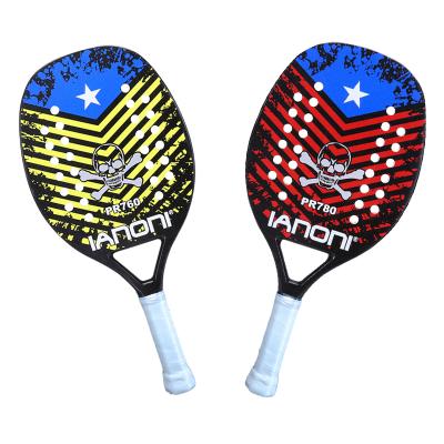 China Professional outdoor carbon fiber beach tennis racket IANONI PR760/780 carbon beach tennis racket for sale