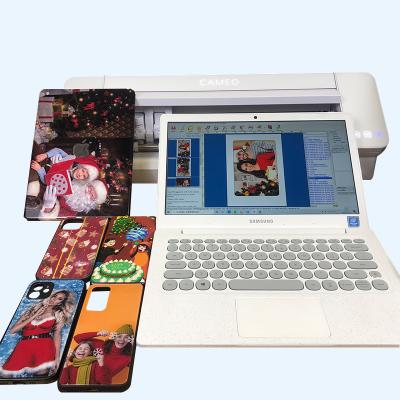 China DAQIN vinyl cell phone skin sticker cutter with mobile 3d beauty key software for sale