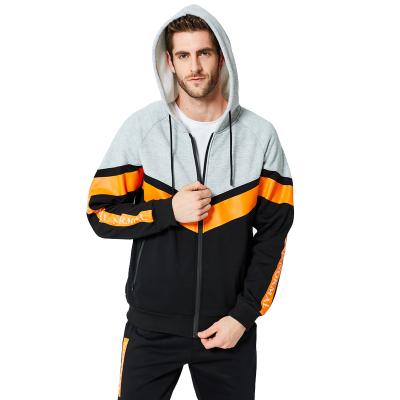 China Anti-pilling Men's Workout Outdoor Zipper Glowing Hoodie Jacket for sale