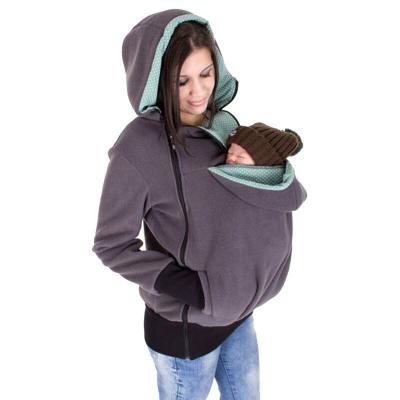 China Multifunctional Anti-pilling Baby Coat Mother Kangaroo Carrying Hoodies for sale