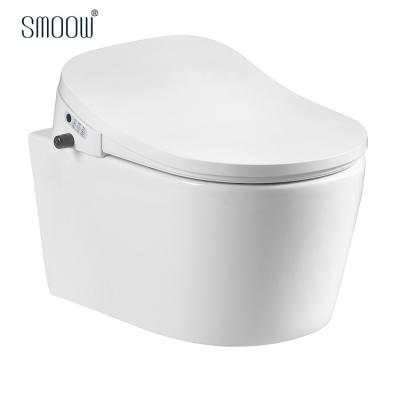 China Wall Hung Smart Toilet Chinese One Wall Mounted Cistern Ware Modern Wall Mounted Hidden Ceramic Sanitary Piece Rimless Smart Cover for sale