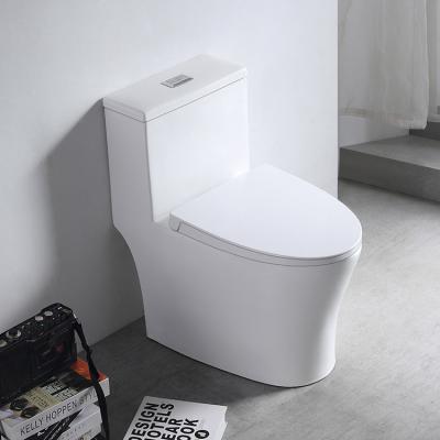 China Promotional Slim Double-Flow Water Toilet Tank Cover Modern One-Piece Siphonic Toilet for sale