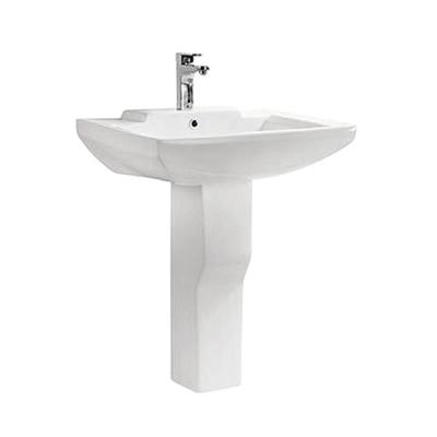 China Modern Durable Ceramic White Color Hand Wash Basin For Home Or Hotel With Pedestal for sale