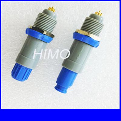 China factory price reliable supplier blue color push pull self-locking solder type M14 Pag 2 pin Lemo Plastic Connector for sale