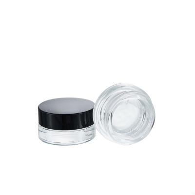 China Wholesale Clear Frosted Glass 5ML Personal Care Cosmetic Jars Glass Eyebrow Cream Jar Skin Care for sale