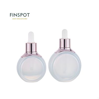 China Fashion Luxury Style Hair Growth Serum Bottles 30ml 50ml Dropper Bottle With Rose Gold Cap for sale