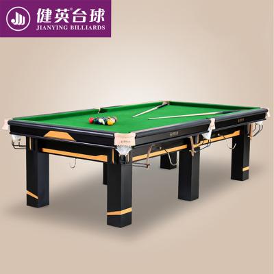 China Jianying 9ft Pocket Slate American Billar 9 Pies Leather Billiard Table Billiard for sale