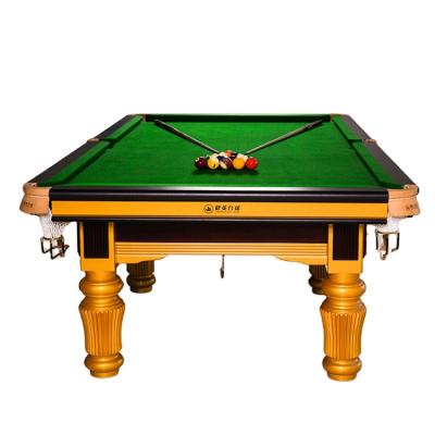 China Classic Leather Professional Standard Multifunctional Wood Frame Pocket Rail Snooker Table Solid Wood Standard Billiard for sale