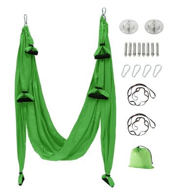 China Safe Aerial Yoga Swing Yoga Hammock Set Ultra Strong Antigravity Yoga Kit Flying Sling Inversion Swing Tools for sale