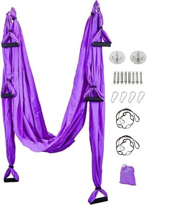 China Exemption Rule Swing Yoga Flying Aerial Hammock Set Rack For Gym Home Hanging for sale