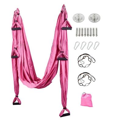 China High Quality Safe Elastic Silk Fabric Yoga Swing Aerial Flying Hammock For Air Yoga Inversion Exercises for sale