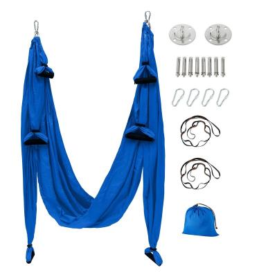 China Safe Yoga Hammock Set Ultra Strong Antigravity Yoga Kit Flying Sling Inversion Swing Tools with Extension Straps for sale