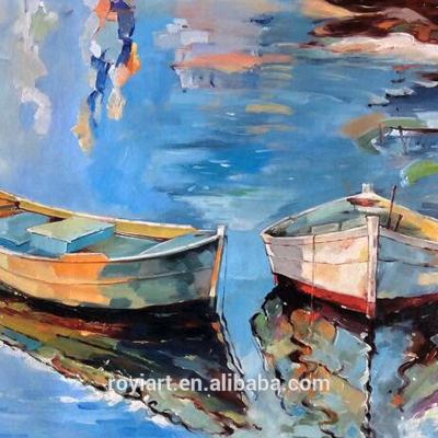 China Environmental Handmade Thick Strokes Boat Knife Abstract Oil Painting On Canvas Popular Selling Good Price for sale