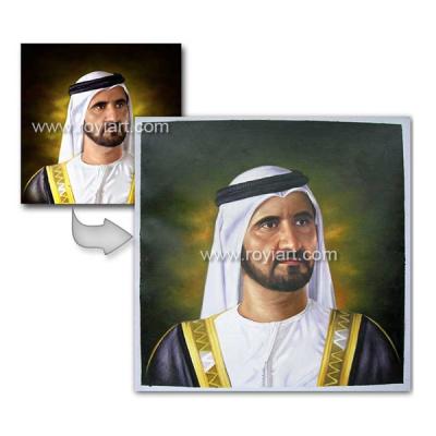 China Museum Quality Picture Environmental Materials Arabian King Portrait Oil Painting for sale