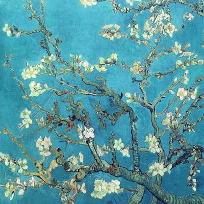 China Van Gogh Materials Famous Painting Reproduction Almond Blossom Environmental Hand Painted Oil Artwork Printing For Home Decoration for sale