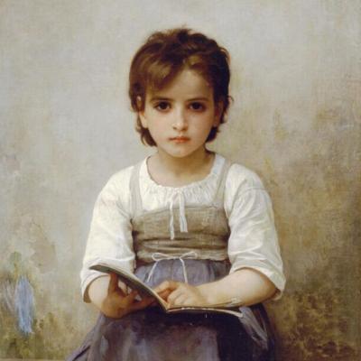 China Environmental Materials Oil Painting Reproduction On Canvas The Hard Lesson 1884 By William Adolphe Bouguereau for sale