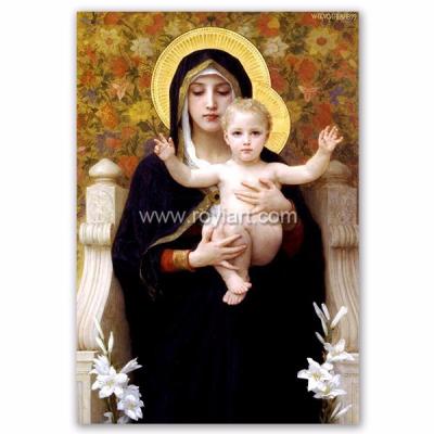 China Environmental Materials Oil Painting Reproduction On Canvas Madonna Of The Lilies 1899 By William-Adolphe Bouguereau for sale