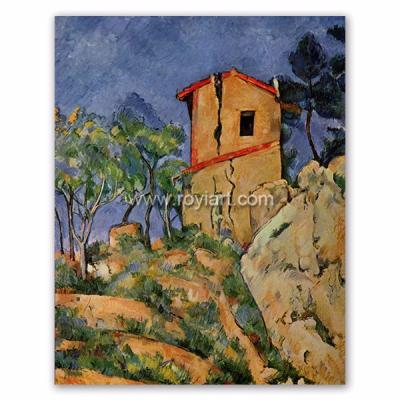 China Environmental Materials The House With Cracked Walls Old Masters Oil Painting Reproduction By Paul Cezanne for sale