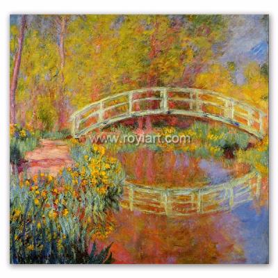 China Environmental Materials Claude Monet Oil Painting Japanese Bridge Canvas Reproduction for sale