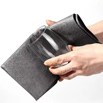 China Viable Thickened Reusable Glass Microfiber Miracle Magic Free Cleaning Cloth Net Cleaning Cloth Glass for sale