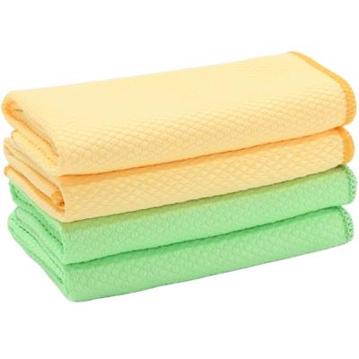 China Factory Sustainable Microfiber Kitchen Stained Glass Cloth Microfiber Cleaning Cloth Cloths for sale