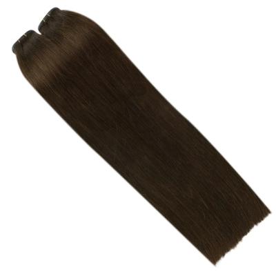 China Fasimei Double Drawn Flat Silky Straight Weft 2023 Hot Selling Russian Wave Hair Extensions for sale