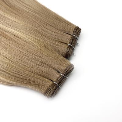 China Wholesale Price Remy Platinum Blonde Hair Weft Silky Straight Wave Machine Hair Weft Extensions for sale