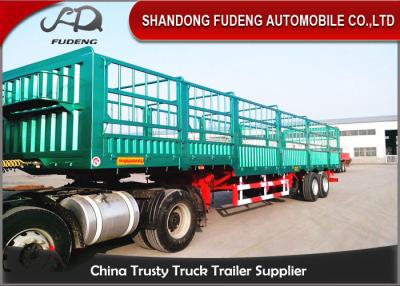 China 2/3/4 Alxes Cargo Semi Trailer / 60 Tons Payload Cattle Semi Trailer for sale