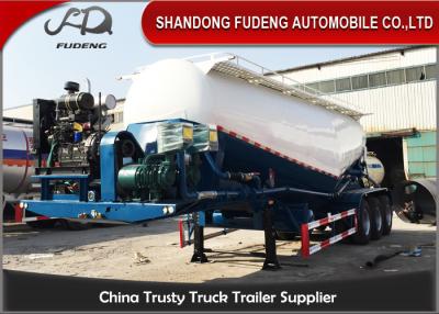 China High Strength Steel Bulk Cement Tanker Trailer , 30 Tons Cement Tank Semi Trailer for sale