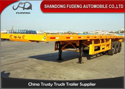 China Container Lock Flatbed Container Trailer 40 Tons Payload 20 Feet / 40 Feet for sale