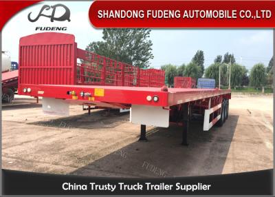 China 3 Axles 40 Foot Flatbed Trailer / Air Bag Suspension 20 Foot Flatbed Trailer for sale