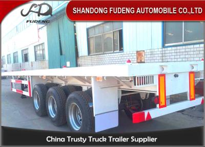 China Steel Flatbed Container Trailer ABS Brake System 40 Feet / 20 Feet Size for sale