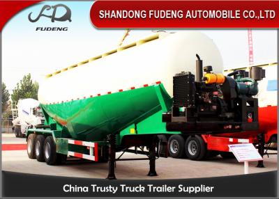 China Diesel Engine Bulk Cement Tanker Trailer With Air Compressor Volume 45 CBM - 65 CBM for sale