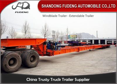 China 28 M - remolque extensible de Lowboy de la cuchilla del molino de viento de 56 M para el transporte largo del vehículo en venta