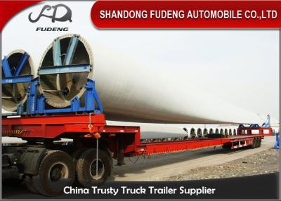 China Ausdehnbarer Lowboy-Stahlanhänger für 18/46/56 Meter Windmühlen-Turbinenschaufel- zu verkaufen