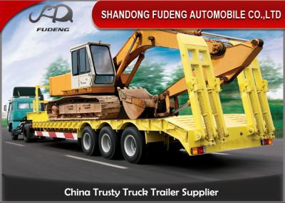 China 50-120T Low Bed Trailers , 50-120 T Q345B Steel Material  Lowbed Semi Trailer for sale