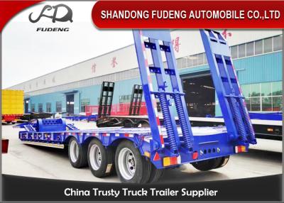 China Semi Gooseneck lowbed aanhangwagen voor verkoop het vervoer van het 50 tongraafwerktuig Te koop