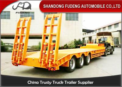 China 60T - 80T Lowboy Semi Trailer For Carrying Steel Coil , Carbon Steel Lowboy Trailer  for sale