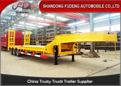 China 40 Ton 50 Ton 60 Ton Long Vehicle Low Bed Loader Semi Trailer , Low Bed Transport for sale