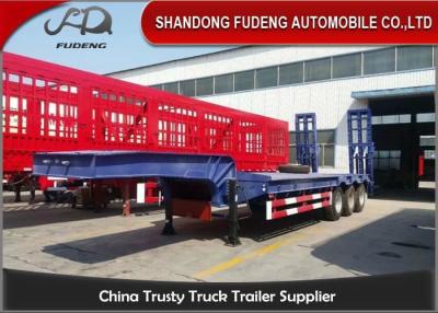 China De rode 70 van de Lage Bed Semi Ton Aanhangwagen draagt de Zware Aanhangwagen van Lowboy van de Wielenlader Te koop