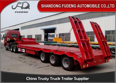 China Mechanische Ladder70t 11.00R20 13M Low Bed Semi Aanhangwagen Te koop