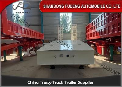 China Fudeng 4mm patroonvloer 3 Semi Aanhangwagen van het Assen60t de Lage Bed Te koop