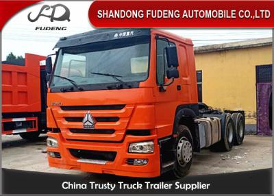 China 6X4 Hoofdvrachtwagens van de type375hp Flatbed Gebruikte Tractor Te koop