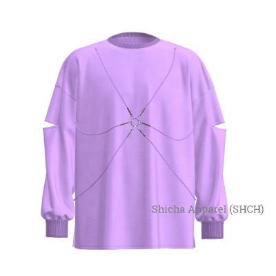 China 2022 Autumn Winter Breathable Custom Logo White Color Cotton Purple Sweatshirt For Men for sale