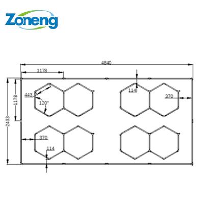 China Factory Hot Sales Theme Park Lights For Car Retail Ceiling Detailing Hexagon Light Lights for sale