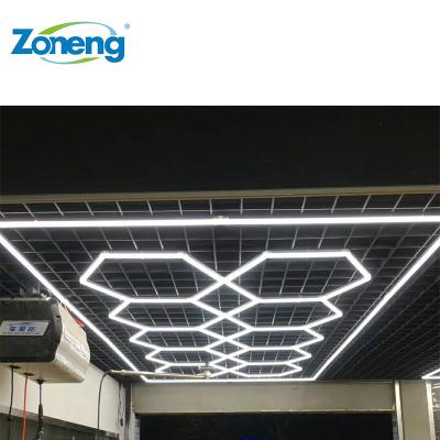 China High lux car workshop hexagon lights LED lighting for showroom car workshop light for sale